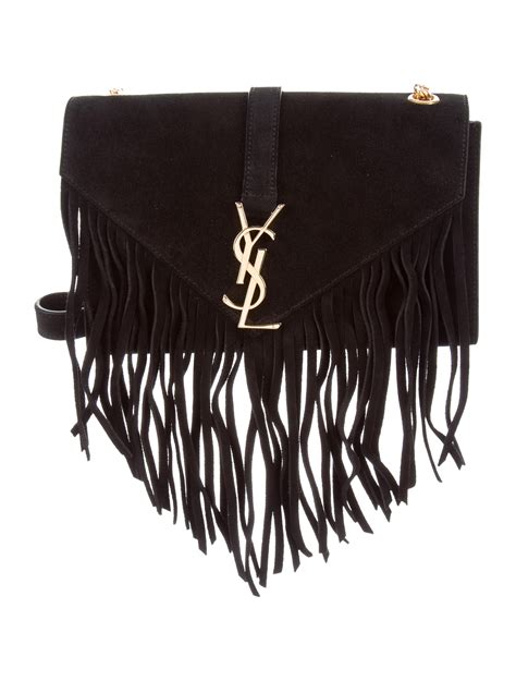 saint laurent shoulder bag fringe|saint laurent monogram shoulder bag.